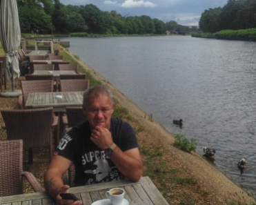 Roger at Herentals, Belgium at the lunch stop.