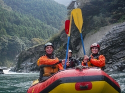 Whitewater rafting on the Yoshino River in Kochi Prefecture, Japan with Happy Raft!